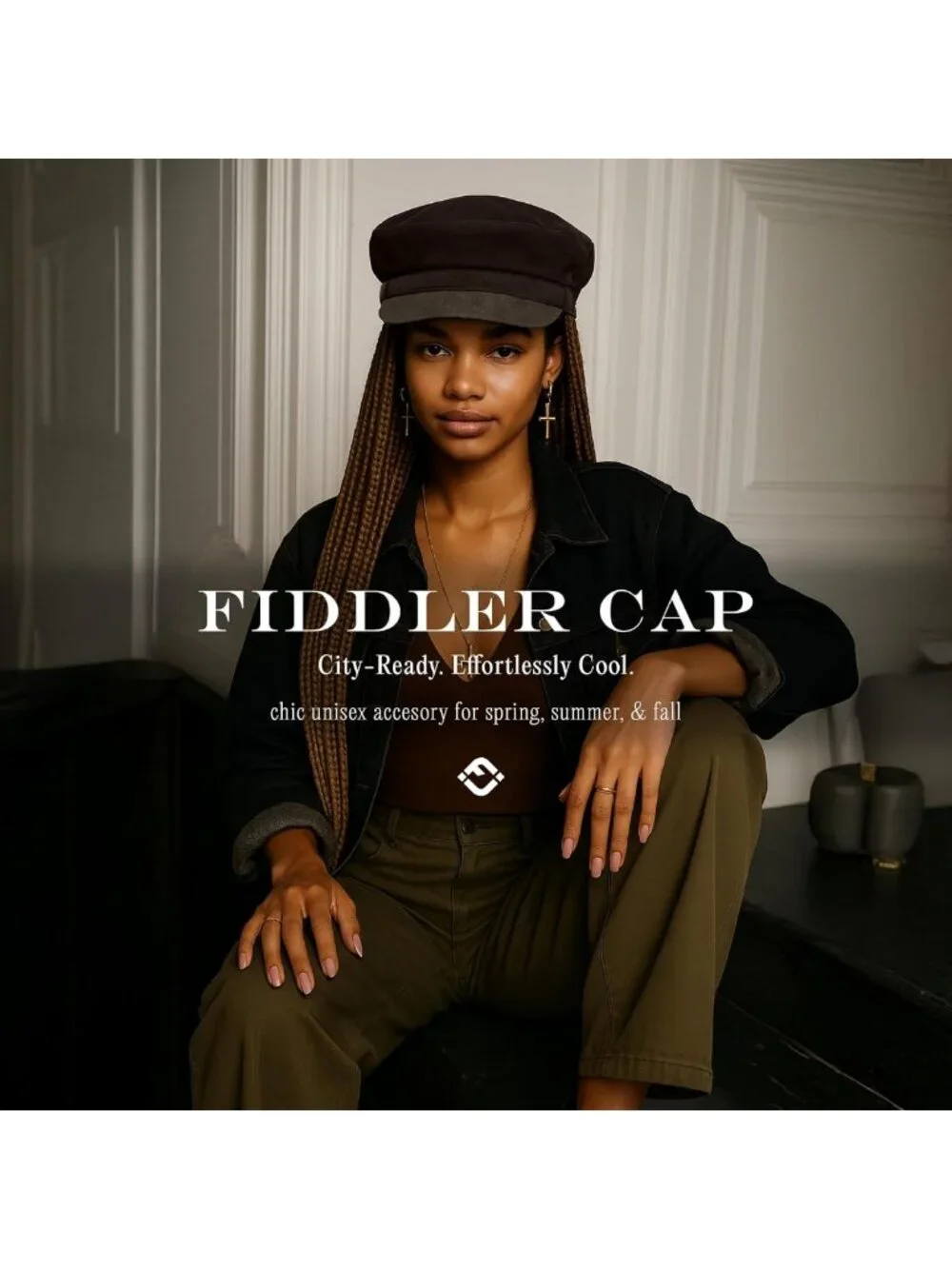 Trendy Women's Newsboy Hat – Classic Fisherman Cap, Stylish Baker Boy Cap